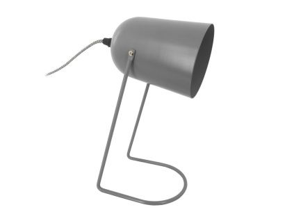 Tmavě šedá matná kovová stolní lampa Riley 30 cm