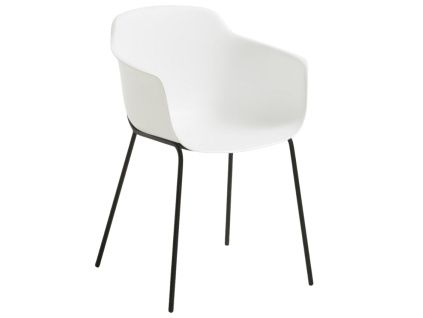 Bílá plastová jídelní židle Kave Home Khasumi