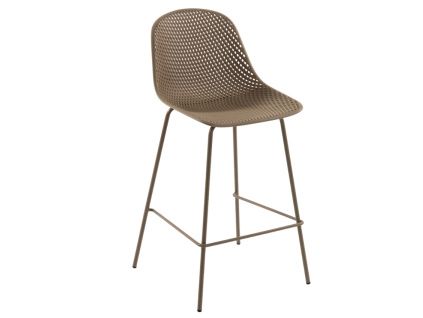 Béžová plastová barová židle Kave Home Quinby 75 cm