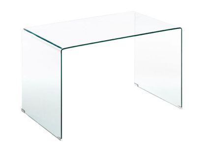 Skleněný pracovní stůl Kave Home Burano 125 x 70 cm