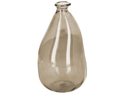 Hnědá skleněná váza Kave Home Brenna 36 cm