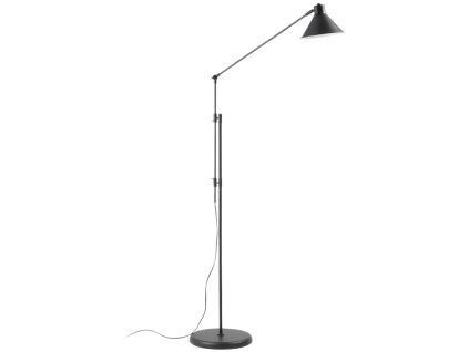 Černá kovová stojací lampa Kave Home Dione 220 cm
