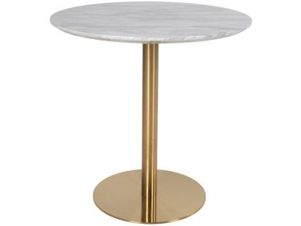 Bílý kulatý bistro stůl Ascona 90 cm