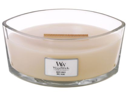 Vonná svíčka WoodWick loď, White Honey