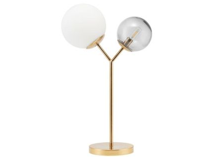 Zlatá dvojitá stolní lampa Gideon