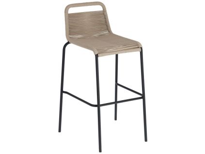 Béžová pletená barová židle Kave Home Lambton 74 cm