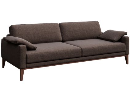 Hnědá třímístná látková pohovka MESONICA Musso I, 211 cm