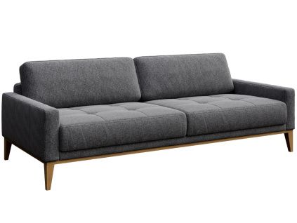 Tmavě šedá látková třímístná pohovka MESONICA Musso Tufted 211 cm
