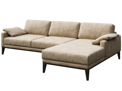 Béžová látková rohová pohovka MESONICA Musso, pravá, 248 cm