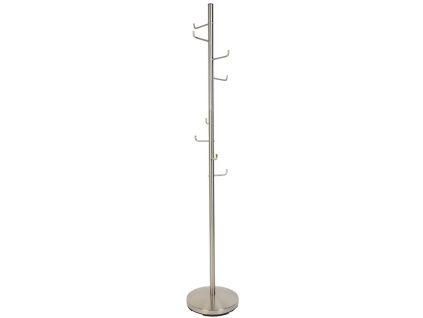 Stříbrný kovový stojací věšák Housecraft Living Hooked 172 cm
