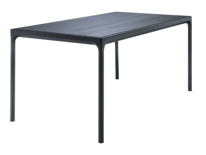 Černý kovový zahradní jídelní stůl HOUE Four 160 x 90 cm