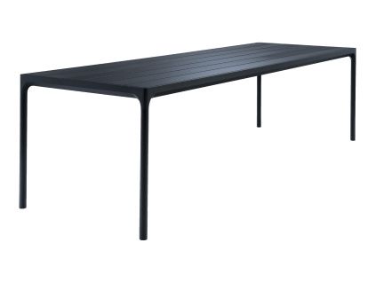 Černý kovový zahradní jídelní stůl HOUE Four 270 x 90 cm