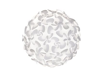 Bílé plastové závěsné světlo Lora Medium Ø 45 cm