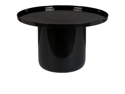 Černý kovový kulatý konferenční stolek ZUIVER SHINY BOMB 67 cm