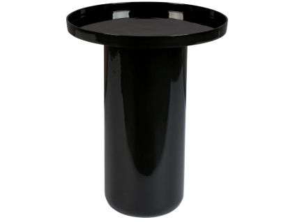 Černý kovový kulatý odkládací stolek ZUIVER SHINY BOMB 40 cm