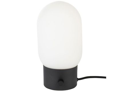 Bílo černá skleněná stolní lampa ZUIVER URBAN