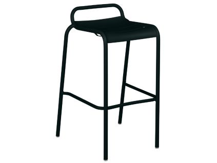 Černá kovová barová židle Fermob Luxembourg 79 cm