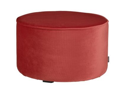 Malinově růžový sametový taburet Norma 60 cm