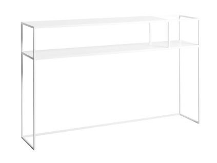 Bílý kovový toaletní stolek Moreno 120 cm x 25 cm