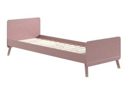 Růžová lakovaná postel Vipack Billy 90x200 cm