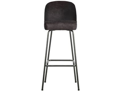 Černá koženková barová židle Tergi 79 cm