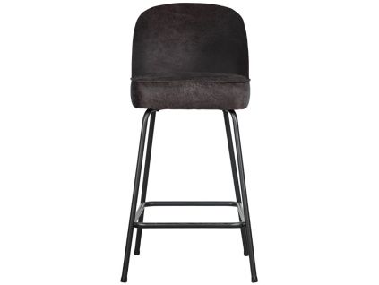 Černá kožená barová židle Tergi 65 cm