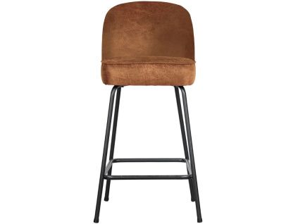 Koňakově hnědá kožená barová židle Tergi 65 cm