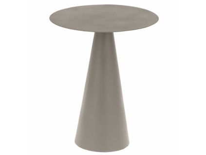 Zelenošedý kovový kulatý odkládací stolek Kave Home Shirel 38 cm