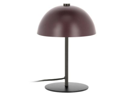 Vínově červená kovová stolní lampa Kave Home Aleyla