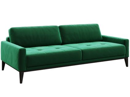 Zelená trojmístná sametová pohovka MESONICA Musso Tufted 211 cm