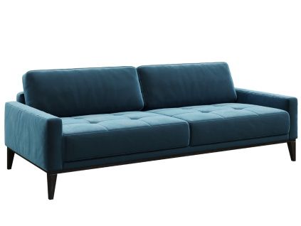 Sametová pohovka Musso Tufted 211 cm