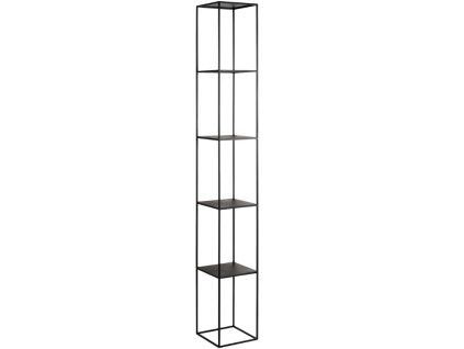 Černý kovový regál Moreno 230 cm