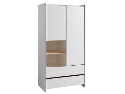 Bílá lakovaná šatní skříň Vipack Kiddy 90 x 55 cm