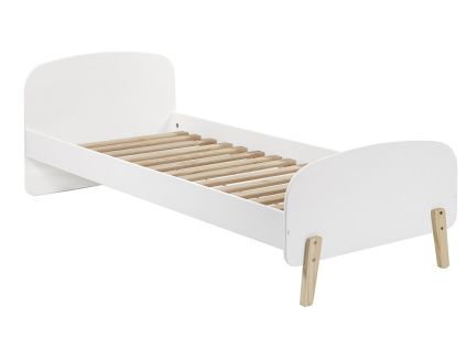 Bílá lakovaná dětská postel Vipack Kiddy 90x200 cm