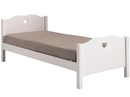 Bílá lakovaná postel Vipack Amori II. 90 x 200 cm