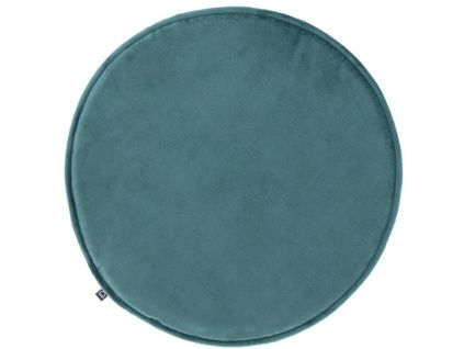 Tyrkysový kulatý sametový podsedák Kave Home Rimca ⌀ 35 cm