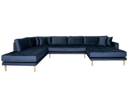 Sametová rohová pohovka Limo 370 x 220 cm, levá
