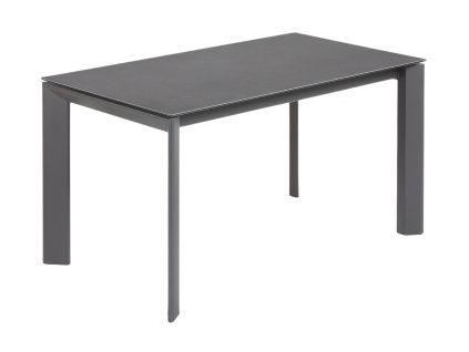 Antracitově černý keramický rozkládací jídelní stůl Kave Home Axis I. 140/200 x 90 cm