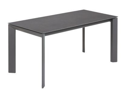 Antracitově černý keramický rozkládací jídelní stůl Kave Home Axis I. 160/220 x 90 cm