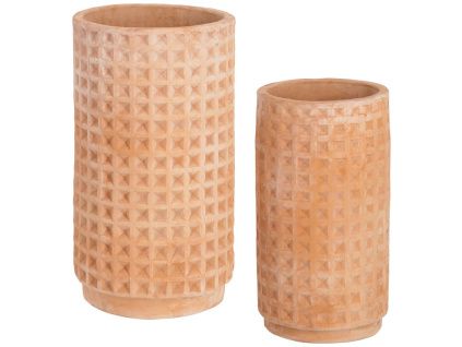 Set dvou terakotových květináčů Kave Home Celi 60/45 cm
