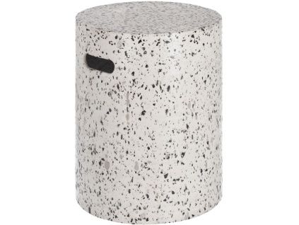 Bílý cementový odkládací stolek Kave Home Jenell 35 cm