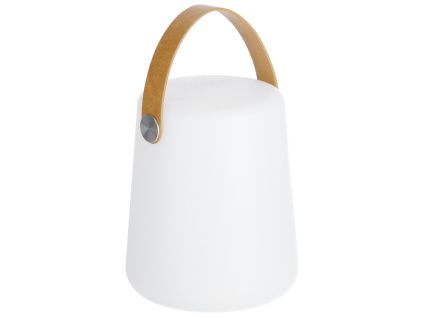 Bílá plastová stolní LED lampa Kave Home Dialma