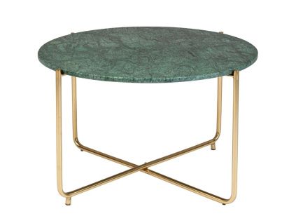 Zelený mramorový konferenční stolek WLL TIMPA 70 cm
