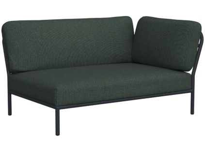 Tmavě zelený látkový rohový modul HOUE Level 140 x 95 cm, pravý