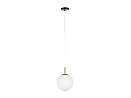 Opálově bílé skleněné závěsné světlo ZUIVER ORION 25 cm