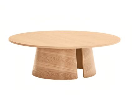 Jasanový kulatý konferenční stolek Teulat Cep 110 cm