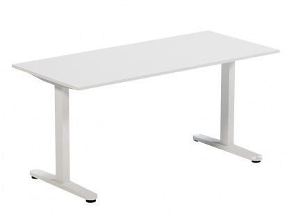 Bílý výškově nastavitelný pracovní stůl Thia 140 x 80 cm