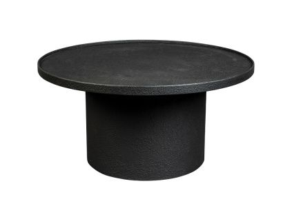 Černý kovový kulatý konferenční stolek DUTCHBONE WINSTON 70 cm