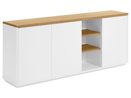 Bílá lakovaná komoda Kave Home Abilen 180 x 36 cm