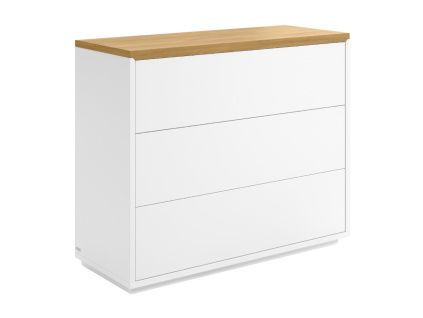 Bílá lakovaná komoda Kave Home Abilen 90 x 36 cm